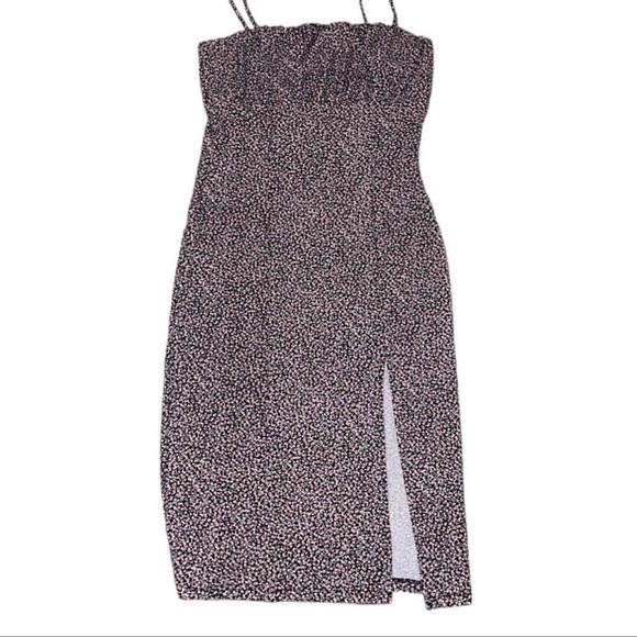 H&M FLORAL PRINT DRESS WITH SLIT - Picture 1 of 7